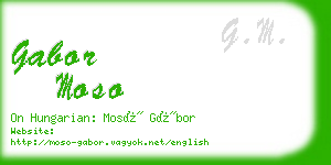 gabor moso business card